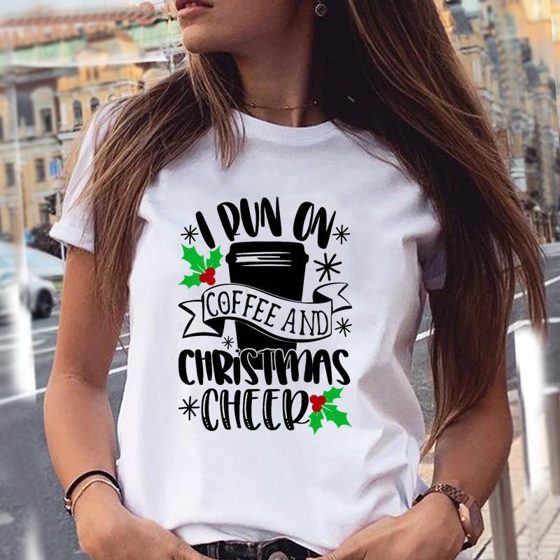 Fashionable Christmas Party Short Sleeve T-shirt Women