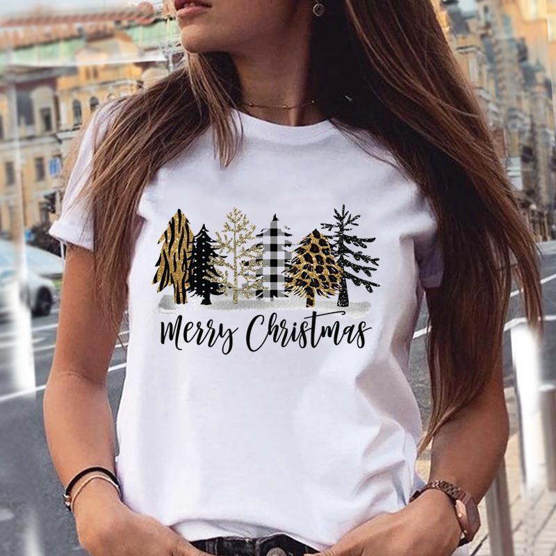 Fashionable Christmas Party Short Sleeve T-shirt Women