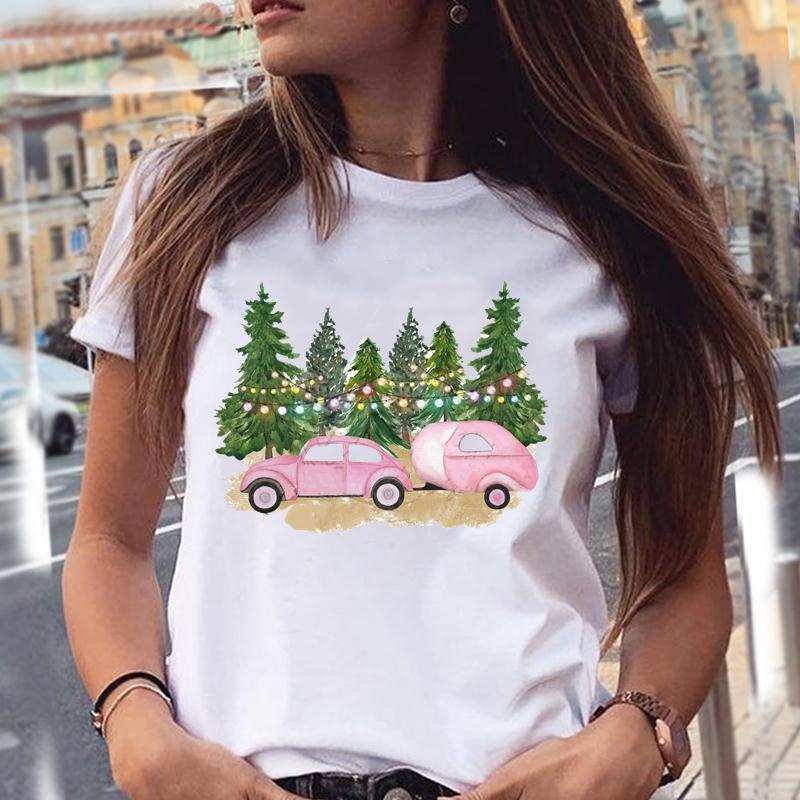 Fashionable Christmas Party Short Sleeve T-shirt Women